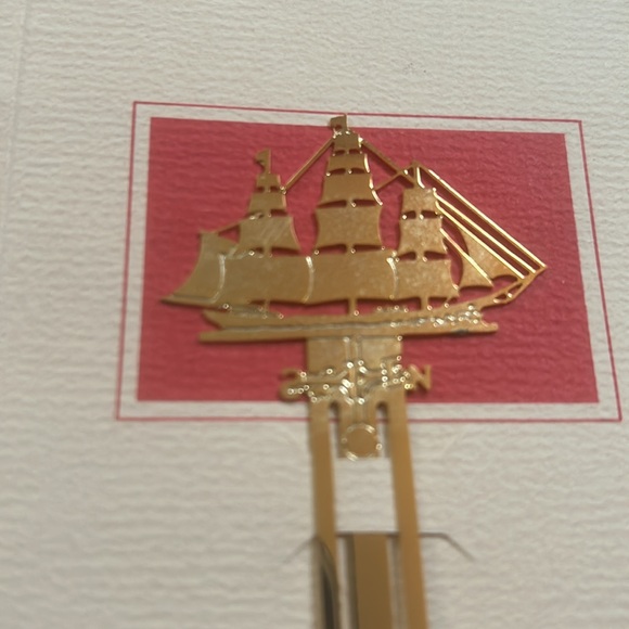 Vtg Tall Ship Bookmark by Weathervanes Over America - Picture 4 of 11